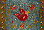 Fraktur Bird with Tulips