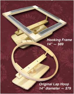 Rug Hooking Equipment Gruber's Lap Hoop Hooking Frame