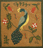 Fraktur Bird with Tulips